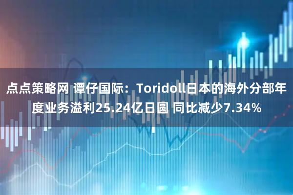 点点策略网 谭仔国际：Toridoll日本的海外分部年度业务溢利25.24亿日圆 同比减少7.34%